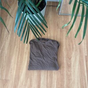 Skims | Brown Long Sleeve Sleep Tee